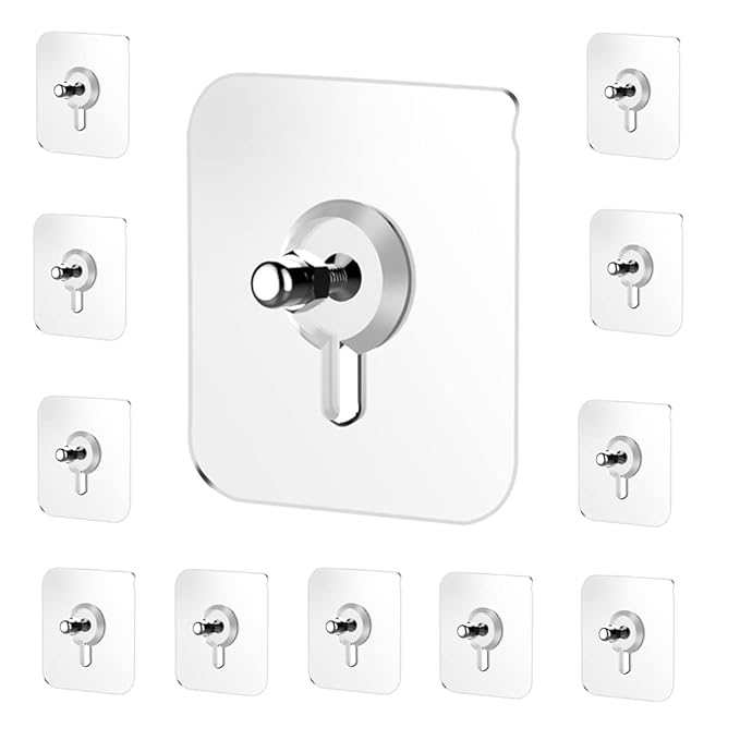 10 Pcs Stainless Steel, PVC, ABS Nail Free Seamless Adhesive Non-Trace No Drilling Installation Hanging